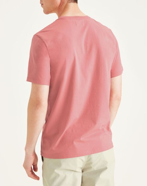 T-Shirt 100% Coton Bio Logo Pocket rose