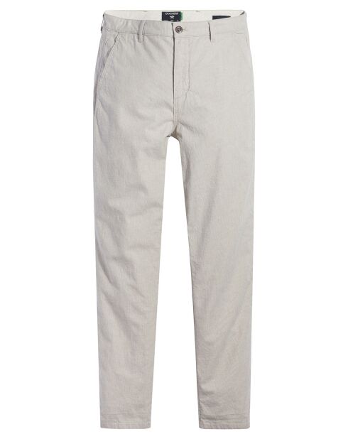 Pantalon chino Alpha Icon Tapered à rayures beige/blanc