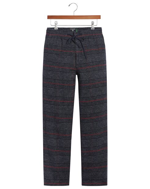 Pantalon 100% Coton Bio Pull On Tapered imprimé noir