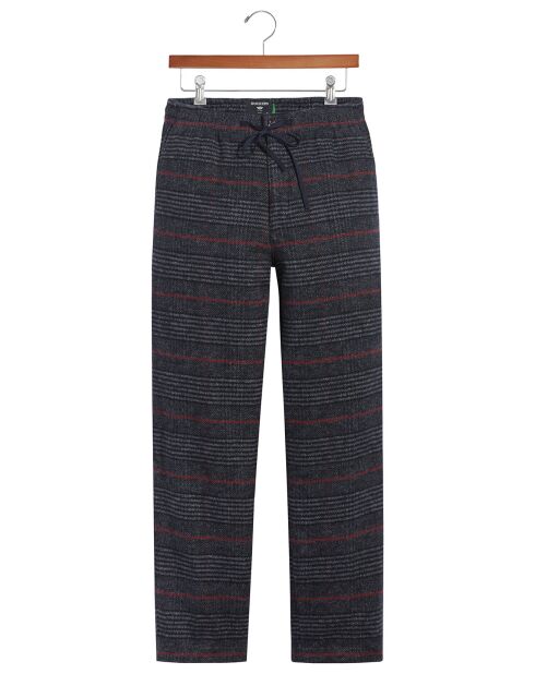 Pantalon 100% Coton Bio Pull On Tapered imprimé noir