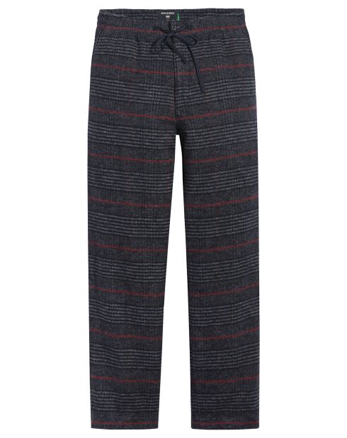 Pantalon 100% Coton Bio Pull On Tapered imprimé noir