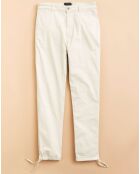 Pantalon en Coton Bio Mobile Icon Tapered beige