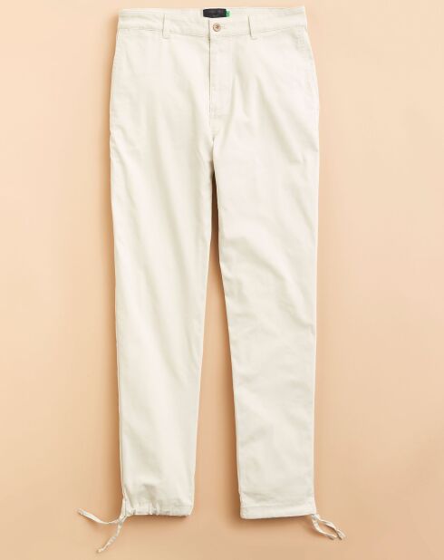 Pantalon en Coton Bio Mobile Icon Tapered beige