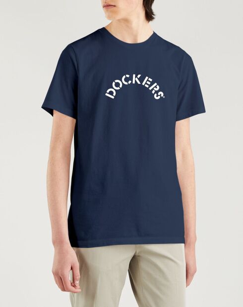 T-Shirt 100% Coton Bio Logo bleu marine