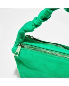 Sac à main en Velours de Cuir Lone vert - 28x17x7 cm