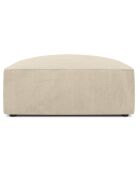 Pouf Velours Côtelé Sao beige clair - 93x93x40 cm
