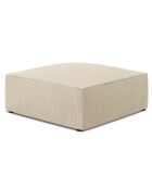 Pouf Velours Côtelé Sao beige clair - 93x93x40 cm