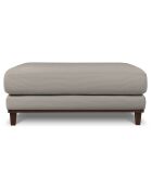 Pouf Velours Côtelé Leon gris clair - 108x108x42 cm