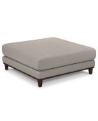 Pouf Velours Côtelé Leon gris clair - 108x108x42 cm