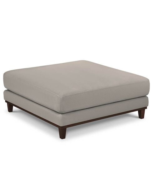 Pouf Velours Côtelé Leon gris clair - 108x108x42 cm