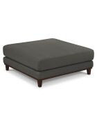 Pouf Velours Côtelé Leon gris foncé - 108x108x42 cm