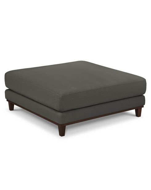 Pouf Velours Côtelé Leon gris foncé - 108x108x42 cm