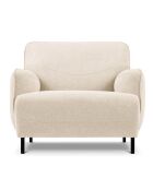 Fauteuil Tissu Neso beige - 88x90x76 cm