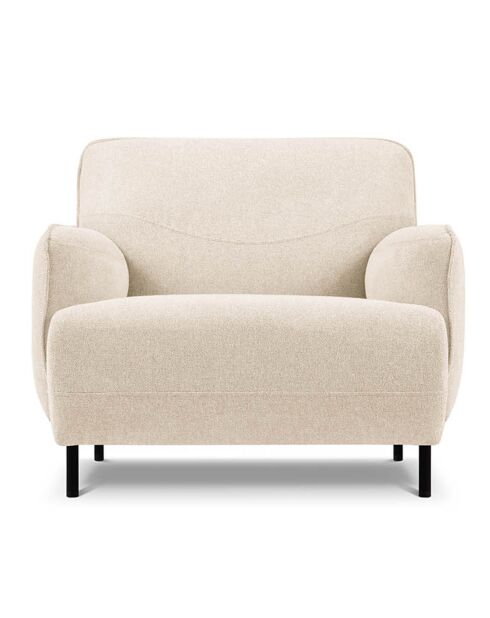 Fauteuil Tissu Neso beige - 88x90x76 cm