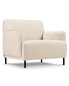 Fauteuil Tissu Neso beige - 88x90x76 cm