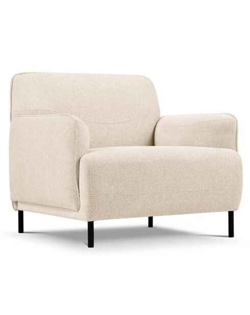 Fauteuil Tissu Neso beige - 88x90x76 cm