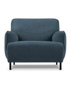 Fauteuil Tissu Neso bleu - 88x90x76 cm