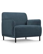 Fauteuil Tissu Neso bleu - 88x90x76 cm