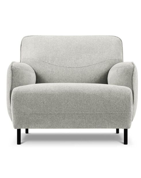Fauteuil Tissu Neso gris - 88x90x76 cm