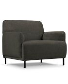 Fauteuil Tissu Neso gris foncé - 88x90x76 cm