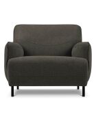 Fauteuil Tissu Neso gris foncé - 88x90x76 cm