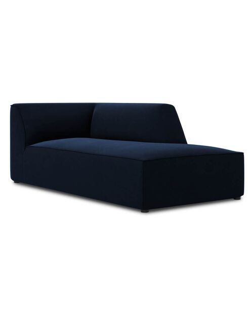 Sofá cama recto Velours Sao azul real - 181x93x69 cm