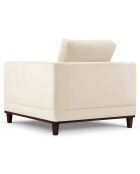 Fauteuil Velours Côtelé Leon beige clair - 99x108x86 cm