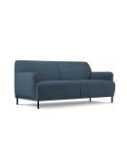 Canapé Tissu Neso 2 places bleu - 175x90x76 cm
