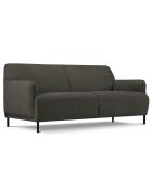 Canapé Tissu Neso 2 places gris foncé - 175x90x76 cm