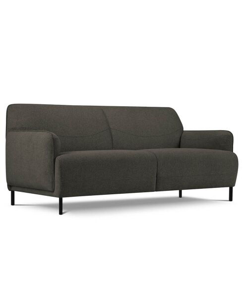 Canapé Tissu Neso 2 places gris foncé - 175x90x76 cm