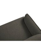 Canapé Tissu Neso 2 places gris foncé - 175x90x76 cm