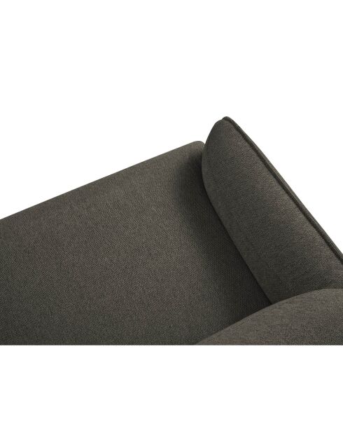 Canapé Tissu Neso 2 places gris foncé - 175x90x76 cm