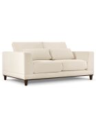 Canapé Velours Côtelé Leon 2 places beige clair - 185x108x86 cm