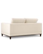 Canapé Velours Côtelé Leon 2 places beige clair - 185x108x86 cm