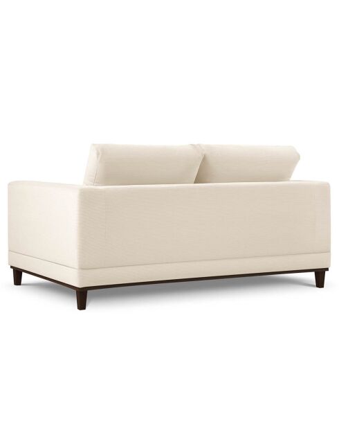 Canapé Velours Côtelé Leon 2 places beige clair - 185x108x86 cm