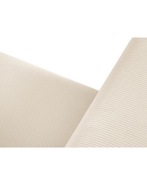 Canapé Velours Côtelé Leon 2 places beige clair - 185x108x86 cm