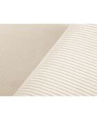Canapé Velours Côtelé Leon 2 places beige clair - 185x108x86 cm