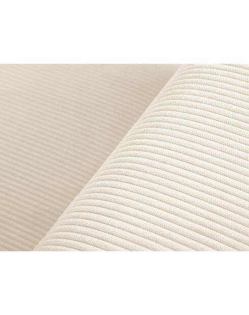 Canapé Velours Côtelé Leon 2 places beige clair - 185x108x86 cm