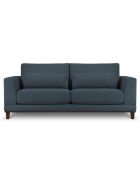 Canapé Velours Côtelé Leon 2 places bleu - 185x108x86 cm