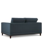 Canapé Velours Côtelé Leon 2 places bleu - 185x108x86 cm