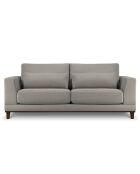 Canapé Velours Côtelé Leon 2 places gris clair - 185x108x86 cm