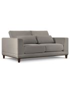 Canapé Velours Côtelé Leon 2 places gris clair - 185x108x86 cm