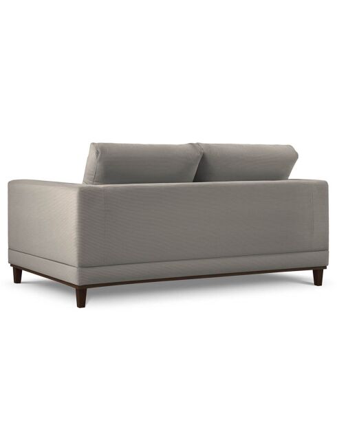 Canapé Velours Côtelé Leon 2 places gris clair - 185x108x86 cm