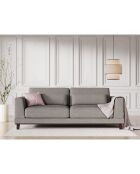 Canapé Velours Côtelé Leon 2 places gris clair - 185x108x86 cm