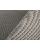 Canapé Velours Côtelé Leon 2 places gris clair - 185x108x86 cm