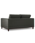 Canapé Velours Côtelé Leon 2 places gris foncé - 185x108x86 cm