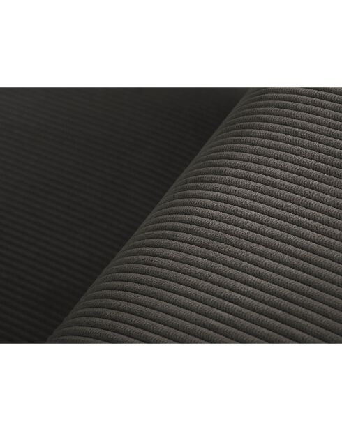 Canapé Velours Côtelé Leon 2 places gris foncé - 185x108x86 cm