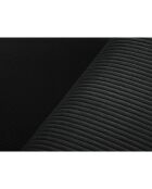 Canapé Velours Côtelé Leon 2 places noir - 185x108x86 cm