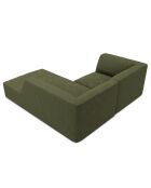 Canapé d'angle droit Velours Côtelé Sao 3 places vert - 186x180x69 cm