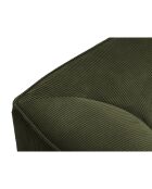 Canapé d'angle gauche Velours Côtelé Sao 3 places vert - 186x180x69 cm